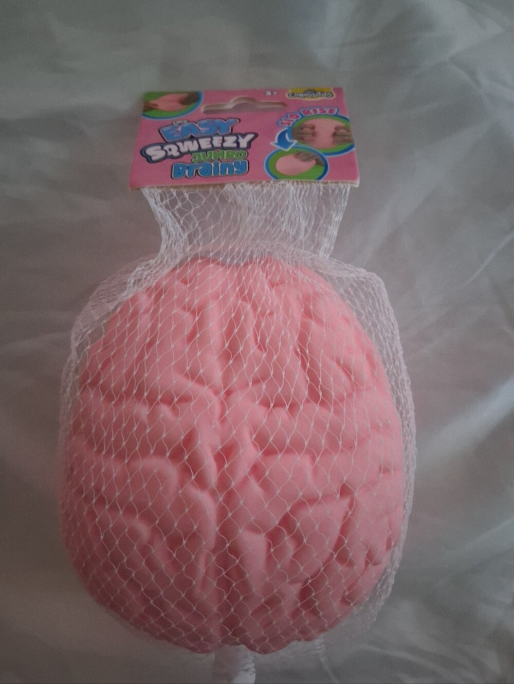 Jumbo Squishy Brain Stress Toy - Pink